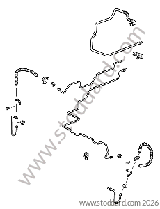 REAR BRAKE HOSE for Porsche 997 Turbo 07-09 &bull; 2007 &bull; 997 Turbo &bull; Coupe &bull; Manual Gearbox, 6 Speed