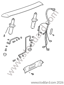 REAR AEROFOIL / REAR AEROFOIL MECHANISM for Porsche 997 Turbo 07-09 &bull; 2007 &bull; 997 Turbo &bull; Coupe &bull; Manual Gearbox, 6 Speed