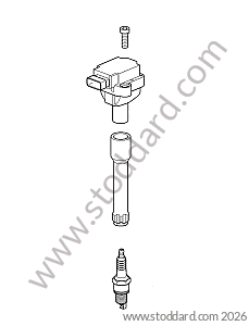 COIL / SPARK PLUG for Porsche 997 Turbo 07-09 &bull; 2007 &bull; 997 Turbo &bull; Coupe &bull; Manual Gearbox, 6 Speed