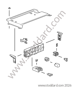 RELAY / FUSE / SUPPORT / FUSE HOLDER for Porsche 997 Turbo 07-09 &bull; 2007 &bull; 997 Turbo &bull; Coupe &bull; Manual Gearbox, 6 Speed