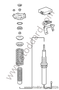 SUSPENSION SHOCK ABSORBER STRUT for Porsche 997 Turbo 10-13 &bull; 2011 &bull; 997 Gt2 Rs &bull; Coupe &bull; Manual Gearbox, 6 Speed