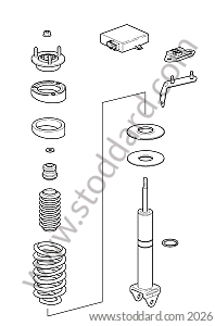REAR SHOCK ABSORBER / REAR SPRING / REAR SHOCK ABSORBER HEAD for Porsche 997 Turbo 10-13 &bull; 2010 &bull; 997 Turbo &bull; Coupe &bull; Manual Gearbox, 6 Speed