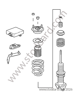 SHOCK ABSORBER/COIL SPRING for Porsche 997 Turbo 10-13 &bull; 2011 &bull; 997 Gt2 Rs &bull; Coupe &bull; Manual Gearbox, 6 Speed