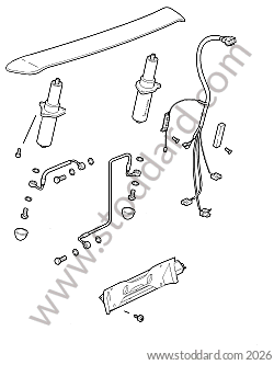 REAR AEROFOIL / REAR AEROFOIL MECHANISM for Porsche 997 Turbo 10-13 &bull; 2011 &bull; 997 Turbo S &bull; Cabrio &bull; Pdk Gearbox