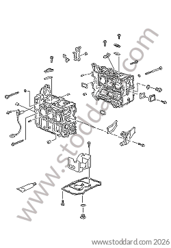 CRANKCASE for Porsche Boxster 986 97-04 &bull; 2000 &bull; Boxster 2.7 &bull; Cabrio &bull; Manual Gearbox, 5 Speed