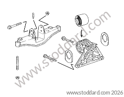 ENGINE SUSPENSION for Porsche Boxster 986 97-04 &bull; 1997 &bull; Boxster 2.5 &bull; Cabrio &bull; Manual Gearbox, 5 Speed