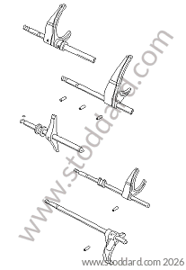 SELECTOR FORK SHAFT / GEARBOX SELECTOR FORK for Porsche Boxster 986 97-04 &bull; 2000 &bull; Boxster S 3.2 &bull; Cabrio &bull; Manual Gearbox, 6 Speed