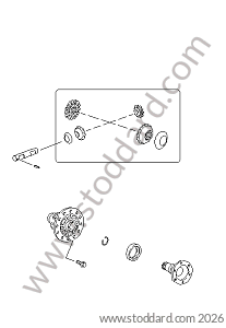 DIFFERENTIAL PINIONS / BELL / LIP SEAL FOR DIFFERENTIAL for Porsche Boxster 986 97-04 &bull; 2000 &bull; Boxster S 3.2 &bull; Cabrio &bull; Manual Gearbox, 6 Speed