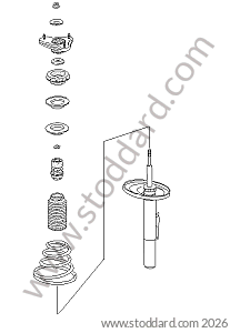 SUSPENSION SHOCK ABSORBER STRUT for Porsche Boxster 986 97-04 &bull; 2000 &bull; Boxster 2.7 &bull; Cabrio &bull; Manual Gearbox, 5 Speed