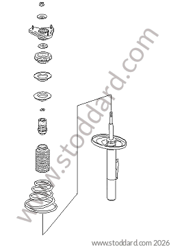 SUSPENSION SHOCK ABSORBER STRUT for Porsche Boxster 986 97-04 &bull; 1997 &bull; Boxster 2.5 &bull; Cabrio &bull; Manual Gearbox, 5 Speed