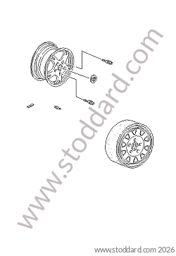 RIM / WEIGHT / SCREW / SPARE WHEEL for Porsche Boxster 986 97-04 &bull; 1998 &bull; Boxster 2.5 &bull; Cabrio &bull; Manual Gearbox, 5 Speed