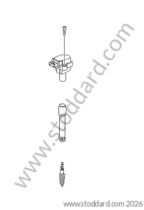 IGNITION COIL / SPARK PLUG for Porsche Boxster 986 97-04 &bull; 2000 &bull; Boxster 2.7 &bull; Cabrio &bull; Manual Gearbox, 5 Speed