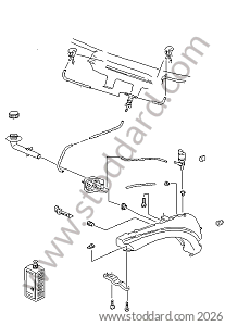 WINDSCREEN WASHER SYSTEM for Porsche Boxster 986 97-04 &bull; 1997 &bull; Boxster 2.5 &bull; Cabrio &bull; Manual Gearbox, 5 Speed