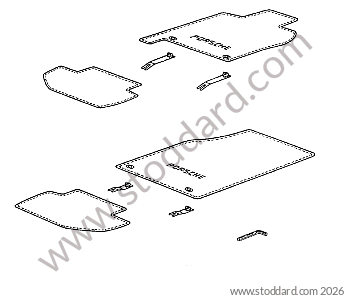 FLOOR MAT for Porsche 944 85-88 &bull; 1985 &bull; 944 2.5 Serie 2 &bull; Coupe &bull; Manual Gearbox, 5 Speed