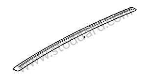 GUIDE RAIL LEFT / OPTION: PORSCHE LARGE ROOF SYSTEM (Option code: I3FU), OPTION: ALUMINIUM PACKAGE VERSION 2 (Option code: IQJ4) (95555915503)
