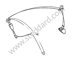 Seat Belt Kit, Three-Point Kit. Black 
911 912e 1974-1988  (SIC80301400)