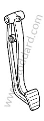 BRAKE PEDAL Left-hand drive (99742309104)