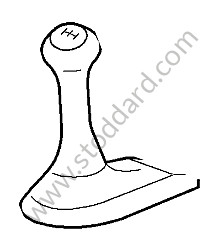 GEARSHIFT KNOB black / black (8YR) / ALUMINIUM / OPTION: GEAR LEVER KNOB IN ALUMINIUM/LEATHER (Option code: IX97) (997424981008YR)