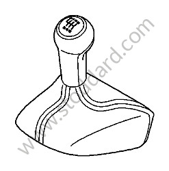 GEARSHIFT KNOB dark grey/natural / dark grey/natural (D11) / ALUMINIUM / OPTION: GEAR LEVER KNOB IN ALUMINIUM/LEATHER (Option code: IX97) (99742498100D11)