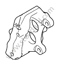 FIXED CALLIPER LEFT / OPTION: REAR DISC BRAKES DISC DIAMETER 18 INCHES  (350MM) BRAKE CALLIPER PAINTED RED (Option code: I1KP) (95535242170)