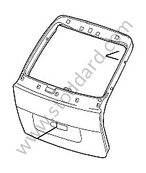 REAR LID OPTION: NUMBER PLATE HOLDER REAR (USA) (Option code: I6P2) (95551201111GRV)