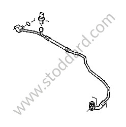 PRESSURE LINE Left-hand drive / OPTION: AIR CONDITIONING SYSTEM MECHANICAL CONTROL (Option code: I9AB), OPTION: CLIMATRONIC FREE OF CFCS (Option code: I9AD) / From the serial number 9P6LA  05840, OPTION: AIR CONDITIONING SYSTEM MECHANICAL CONTROL (Option code: I9AB), OPTION: CLIMATRONIC FREE OF CFCS (Option code: I9AD) (95557308002)