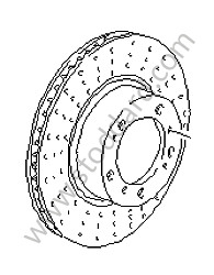 BRAKE DISC New part / FRONT RIGHT / OPTION: CERAMIC BRAKE (Option code: M450) (99635103296)
