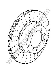 BRAKE DISC New part / FRONT RIGHT / OPTION: CERAMIC BRAKE (Option code: M450) (99635103296)
