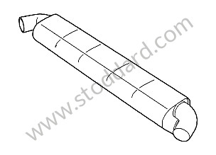 Silencer for Porsche 997 Turbo 07-09 &bull; 2008 &bull; 997 Gt2 &bull; Coupe &bull; Manual Gearbox, 6 Speed