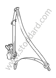 SEAT BELT argent /  (YKR) / LEFT / OPTION: SEAT BELTS IN SILVER GREY (Option code: IFZ2) (95580300120YKR)