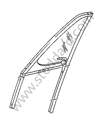 DOOR GLASS FRAME FOR FIXED WINDOW / BLACK / BLACK / FRONT RIGHT (90154202248)