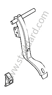 Brake / clutch pedals and clutch master cylinder for Porsche Cayenne 957 07-10 &bull; 2007 &bull; Cayenne V6 &bull; Manual Gearbox, 6 Speed