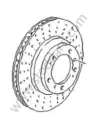 BRAKE DISC REAR LEFT / OPTION: CERAMIC BRAKE (Option code: M450) (99135203101)