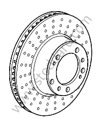 BRAKE DISC REAR LEFT / OPTION: CERAMIC BRAKE (PCCB) (Option code: I450) (99135203101)