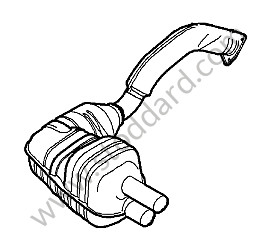 MAIN EXHAUST MUFFLER New part / CYLINDER 4-5-6 / OPTION: SPORTS EXHAUST SYSTEM (Option code: IXLF) (98711351131)