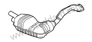 MAIN EXHAUST MUFFLER New part / CYLINDER 1-2-3 / OPTION: SPORTS EXHAUST SYSTEM (Option code: IXLF) (98711351231)