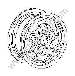 ALLOY WHEEL  7JX15 ET 23.3 ET 23.3 MM / ET 23.3 MM / BLACK / BLACK / Lacquer / 7 X 15 INCHES (91136102355)
