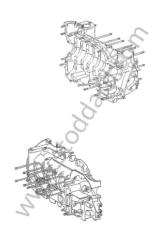 91110100145 - Crankcase housing for Porsche 911 70-73 &bull; 1973 &bull; 2.7 Rs &bull; Coupe &bull; Manual Gearbox, 5 Speed