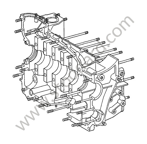 91110100145 - Crankcase housing for Porsche 911 74-77 + 912E &bull; 1976 &bull; 2.7 &bull; Coupe &bull; Manual Gearbox, 4 Speed