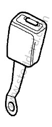 SEAT-BELT BUCKLE Left-hand drive / Espresso / Espresso (6J0) / RIGHT / OPTION: SPORTS SEAT,BACKREST SHELL,RIGHT,ELECTRICALLY ADJUSTABLE (Option code: I378), OPTION: SPECIAL MODEL "911 SPORT CLASSIC" (Option code: I756) (997803993026J0)