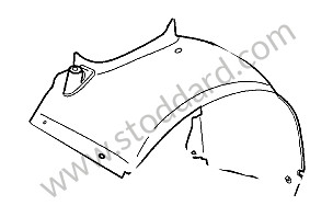 WHEEL-HOUSING LINER FRONT LEFT PART TOWARDS REAR / OPTION: RS VERSION (Option code: I004), OPTION: FRONT WING IN CARBON (Option code: I589) (99750420393)