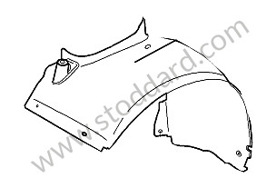 WHEEL-HOUSING LINER FRONT LEFT PART TOWARDS REAR / OPTION: GT3 RS 4,0 L (Option code: I006) (99750420393)