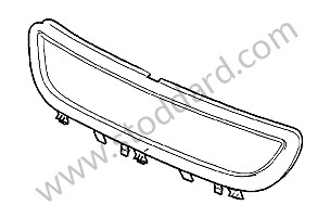 RETAINING FRAME CENTRAL / OPTION: GT2 CARBON EXTERIOR PACKAGE (Option code: I804) (9975054418001C)