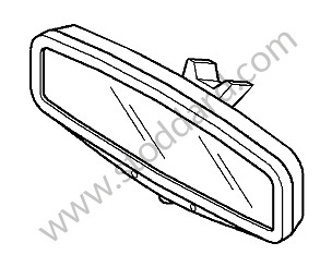 INTERIOR MIRROR Luxor beige / Luxor beige  (7J0) / LEATHER / OPTION: AUTOMATICALLY DIMMABLE INTERIOR AND DOOR MIRRORS (Option code: I267), OPTION: INTERIOR MIRROR, LEATHER (Option code: IXVW) (997731993007J0)