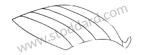 64455550160 - Headliner Hardtop for Porsche 356B T6 &bull; 1961 &bull; 1600 (616/1 T6) &bull; Cabrio B T6 &bull; Manual Gearbox, 4 Speed