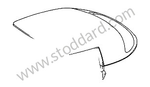 CONVERTIBLE TOP TRIM 356 5-SPEED BOX WITHOUT CEILING, ORIGINAL MATERIAL QUALITY, BLACK (OTHER COLOURS AVAILABLE ON REQUEST) BLACK  - FOR OTHER COLOURS CONSULT US BY EMAIL / BLACK  - FOR OTHER COLOURS CONSULT US BY EMAIL (NOIR NC) (A64456108201)