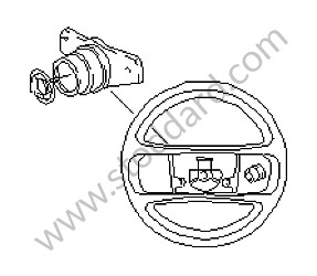 STEERING WHEEL BLACK / BLACK / OPTION: 4 SPOKES STEERING WHELL (LEATHER), DIAMETER 363MM (Option code: M431) (944347084021AJ)