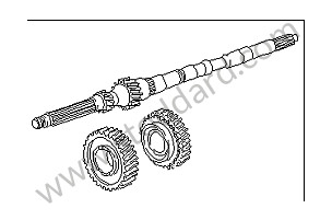 GEAR SET 1ST AND 2ND GEAR 42:11 AND 43:20 PRIMARY SHAFT AND 1ST AND 2ND GEARS / From the number of gearbox (G5020 1 00264 ET G5021 1 005073 sans autobloquant) et (G5020 2 002174 + G5021 2 003095 avec autobloquant) (99330290123)