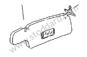SUN VISOR chestnut brown / chestnut brown (8PQ) / RIGHT / OPTION: PASSENGER COMPARTMENT MONITORING (Option code: M520) (993731032008PQ)
