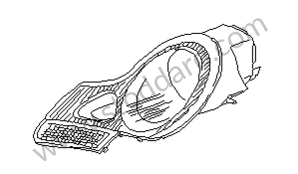 99663115301 - Headlamp for Porsche 996 &bull; 1998 &bull; 996 Carrera 2 &bull; Coupe &bull; Manual Gearbox, 6 Speed